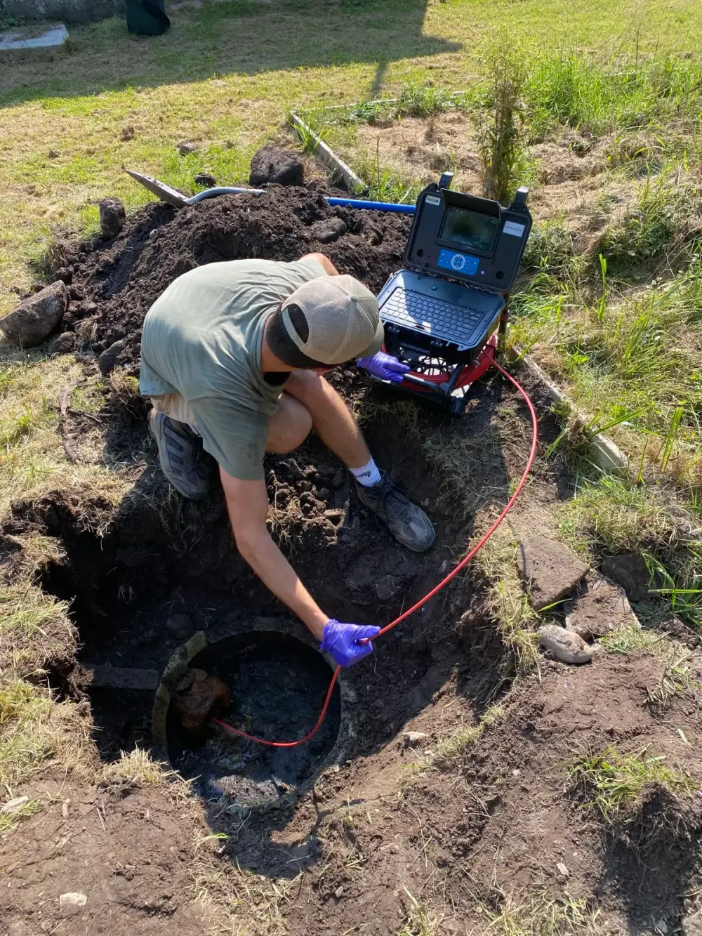 Septic system inspection with camera scope in Hudson Valley